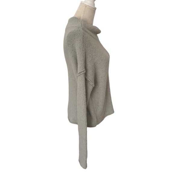 Free People Funnel Boatneck Sweater Women’s XS Gray Fuzzy Textured Drop Sleeve - Picture 2 of 15